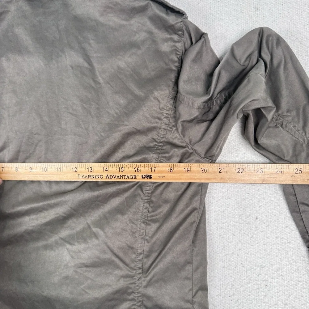 Banana Republic Cotton Military Jacket Mens Small Full Zip Utility Pockets Lined